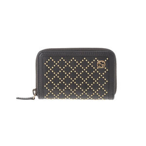 Gucci Diamante Studded Wallet Brown Leather